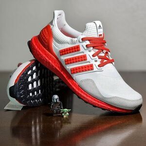 Adidas Ultraboost Lego Shoes Red White DNA Running H67955 Primeknit Size 9.5 New